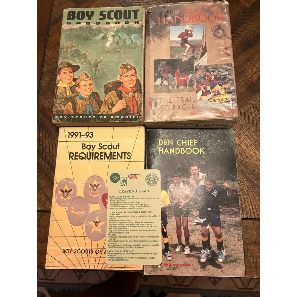 Boy‎ Scout Manual, Requirements, Den Chief Handbook, Lot of 4 Vintage, 70s 90s
